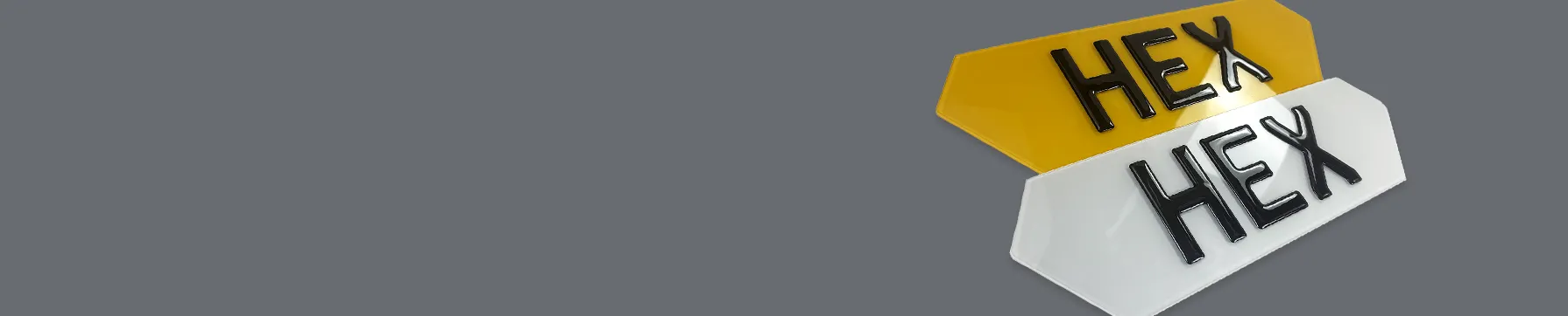 Hex Number Plates Banner